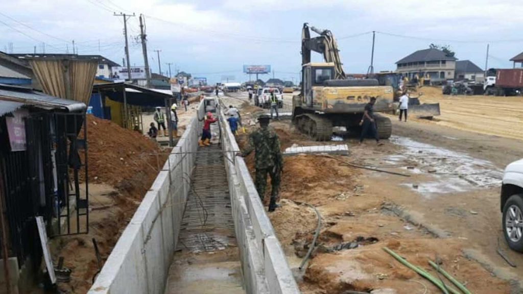 Aba road under repair