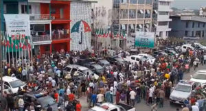 PDP members protesting